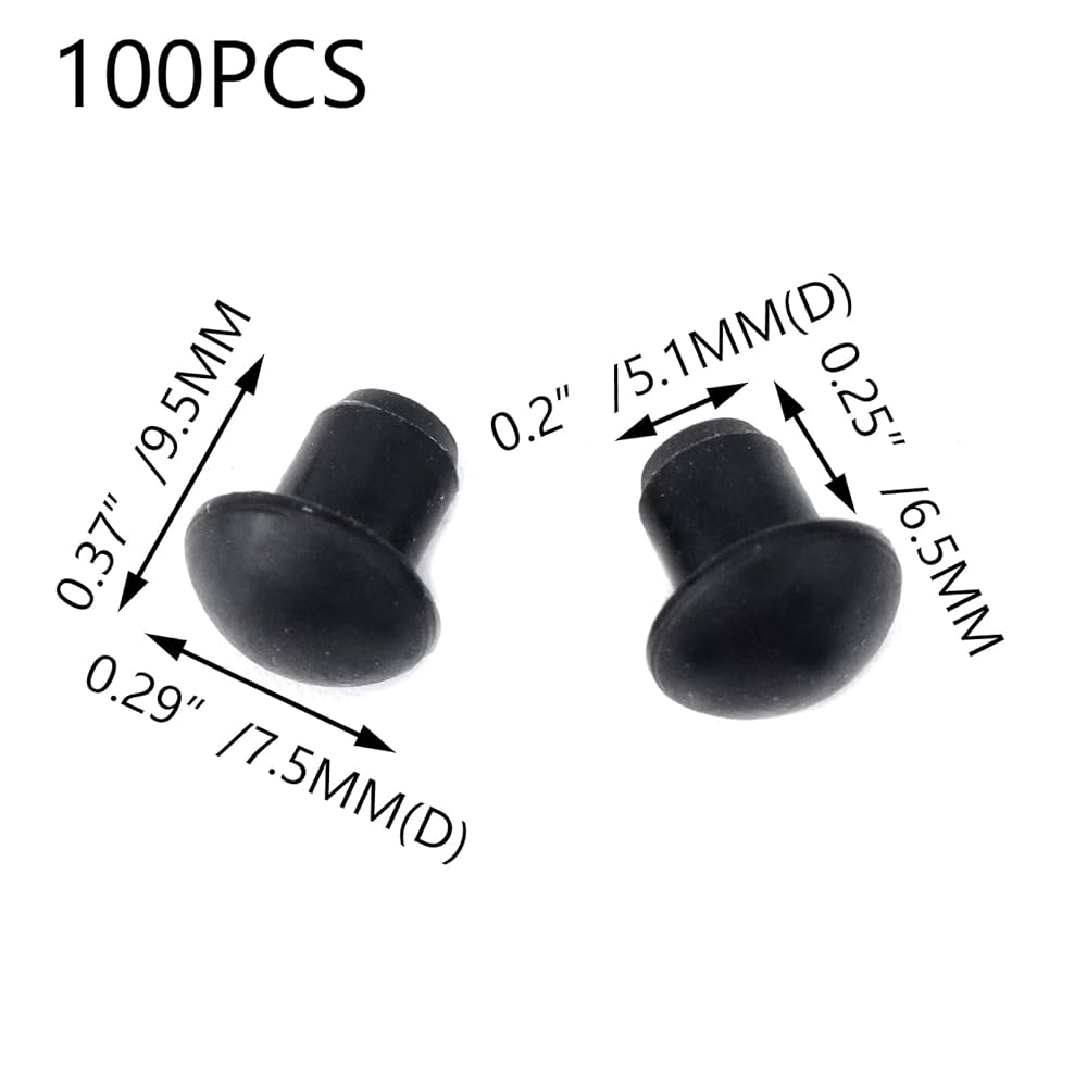 Amazon.co.jp: Tighall 100個 ブラック ソフト プラスチック